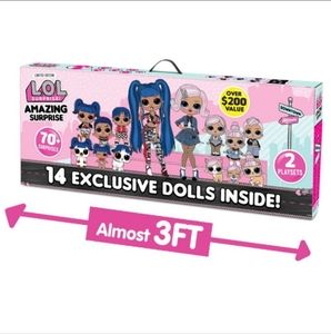LOL Surprise! Amazing Surprise with 14 Dolls,70+ Surprises & 2 Playset- New
